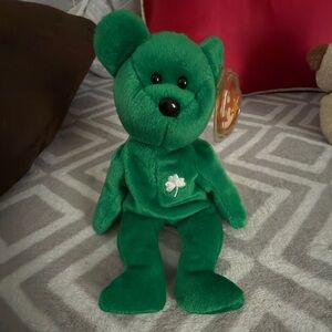 Ty Beanie Baby Erin The Bear 1997 Retired Plush Toy - RARE MADE IN INDONESIA